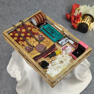 Premium Silk Katan Saree Combo Set - Maroon
