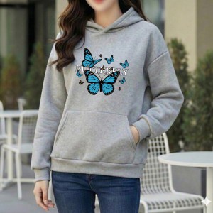 Premium Comfortable Printed Ladies Winter Hoodie