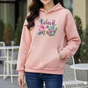 Premium Comfortable Printed Ladies Winter Hoodie