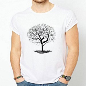 Stylish Half Sleeve Jersey Fabrics T-Shirt For Men
