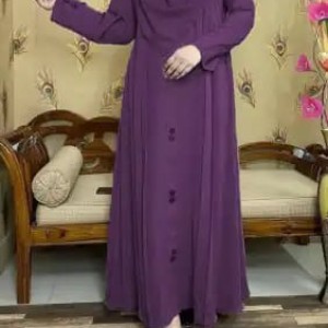 Dubai cherry fabric Tasfiya button borka for women//without hijab only borka