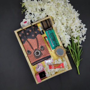 Premium Silk Katan Saree Combo Pack – Black