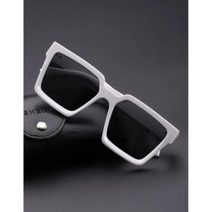 White frame Black lense Stylish Sunglasses