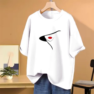 Premium Drop Shoulder T-Shirt for Women |Trendy Print Oversized Tee | Summer Friendly