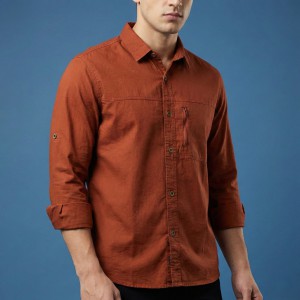 Kaiser Cotton Stylish Full Sleeve Shirt (Ment)