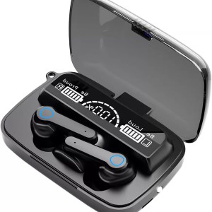 M19 True Wireless Earbuds – Bluetooth 5.1 TWS with 2000mAh Power Bank Charging Case, LED Digital Display, Low Latency Gaming & Built-in Flashlight
