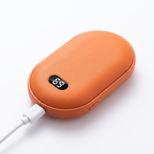 2-in-1 Rechargeable Hand Warmer & Portable Power Bank – Electric Pocket Hand Heater with Digital Temperature Display & Mobile Emergency Charger