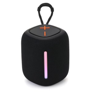 BS-55D Portable Wireless Bluetooth Speaker – Stereo Bass Sound, BT 5.3, RGB Lighting with 10 Modes, FM Radio, TF/AUX/USB & 1500mAh Battery for Indoor & Outdoor