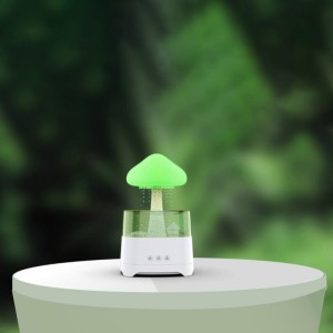 5-in-1 Rain Cloud Humidifier & Bluetooth Speaker – 450ml Capacity, Relaxing Rain Sound, 7-Color Ambient Light & Smart Anti-Dry Protection