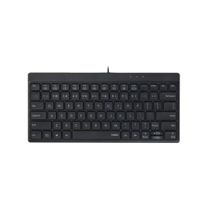 Rapoo NK8000 USB Wired Compact Keyboard (Black) – Space-Saving 80-Key Layout, Durable Laser-Carved Keycaps, FN Multimedia Hotkeys & 2-Year Warranty