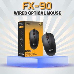 Aptech FX90 USB Wired Optical Mouse – 1200 DPI Precision Sensor, Lightweight 68g Ergonomic Design, 1.35M Durable Cable, 3+ Million Clicks Lifespan & Universal Compatibility