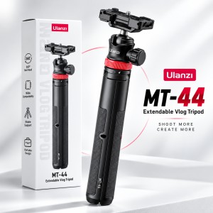 Ulanzi MT-44 Extendable Vlog Tripod & Selfie Stick – 2-in-1 Professional Monopod with 360° Ball Head, Cold Shoe Mount, 1/4" Screw & Phone Holder for Smartphones & Cameras