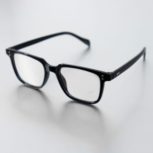 Pattinson Black Retro Geometric Eyeglass Frames – Unisex Vintage Nerd Style Prescription Optical Glasses with Imported Sheet Material, Protective Case & Cleaning Cloth Included