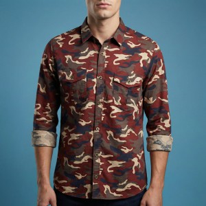 Fashionable Casual Shirt For Men (Maroon)