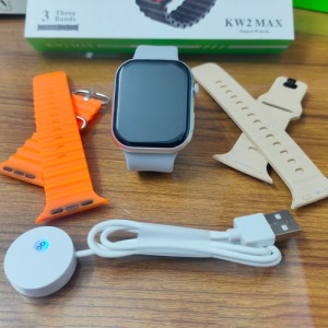 KW2 Max Smart Watch with Curve AMOLED-like Display, Gesture Control & Wireless Charging