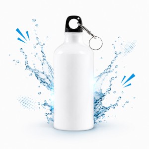 Water Bottle White 500ml – Lightweight Aircraft-Grade Aluminum Portable Sports & Travel Bottle with Glossy Finish & Carton Box (Model: INTE-7801)