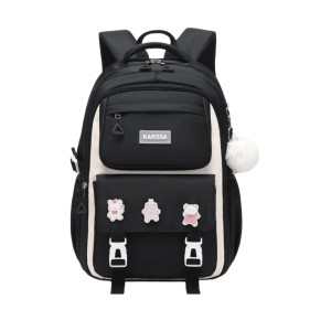 Cute KARISSA Kids Waterproof School Backpack - Black