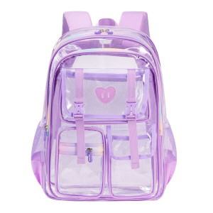 Sesame Baby Cute Transparent Waterproof Kids Backpack - Purple