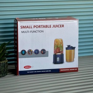 Multi-Function Small Portable USB Juicer – 400ml Dual Cup Rechargeable Smoothie & Protein Shake Maker (Multi-Color)
